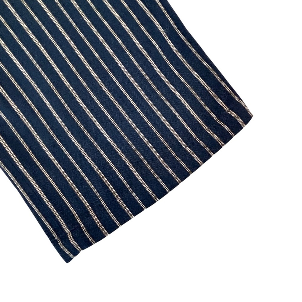 Ralph Lauren Country RARE Vintage High Waist Pinstripe Pleated Trousers Navy 12 - Picture 9 of 14